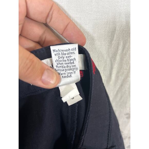 Croft Barrow VTG Skort 6 Navy Blue Red Embroidered Lobsters Shorts Skirt Stretch - Picture 10 of 10